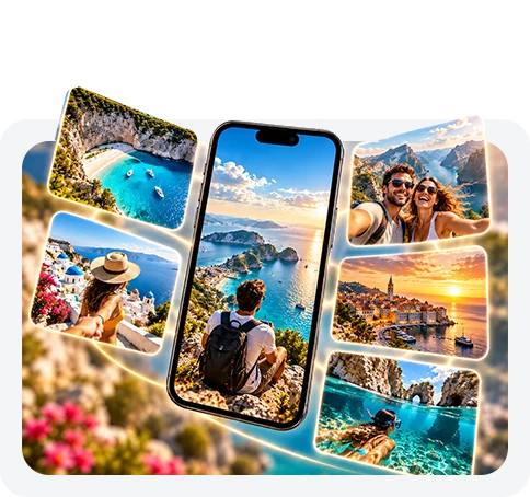 Telefon z kadrami z wakacji — Rolka 30 s
